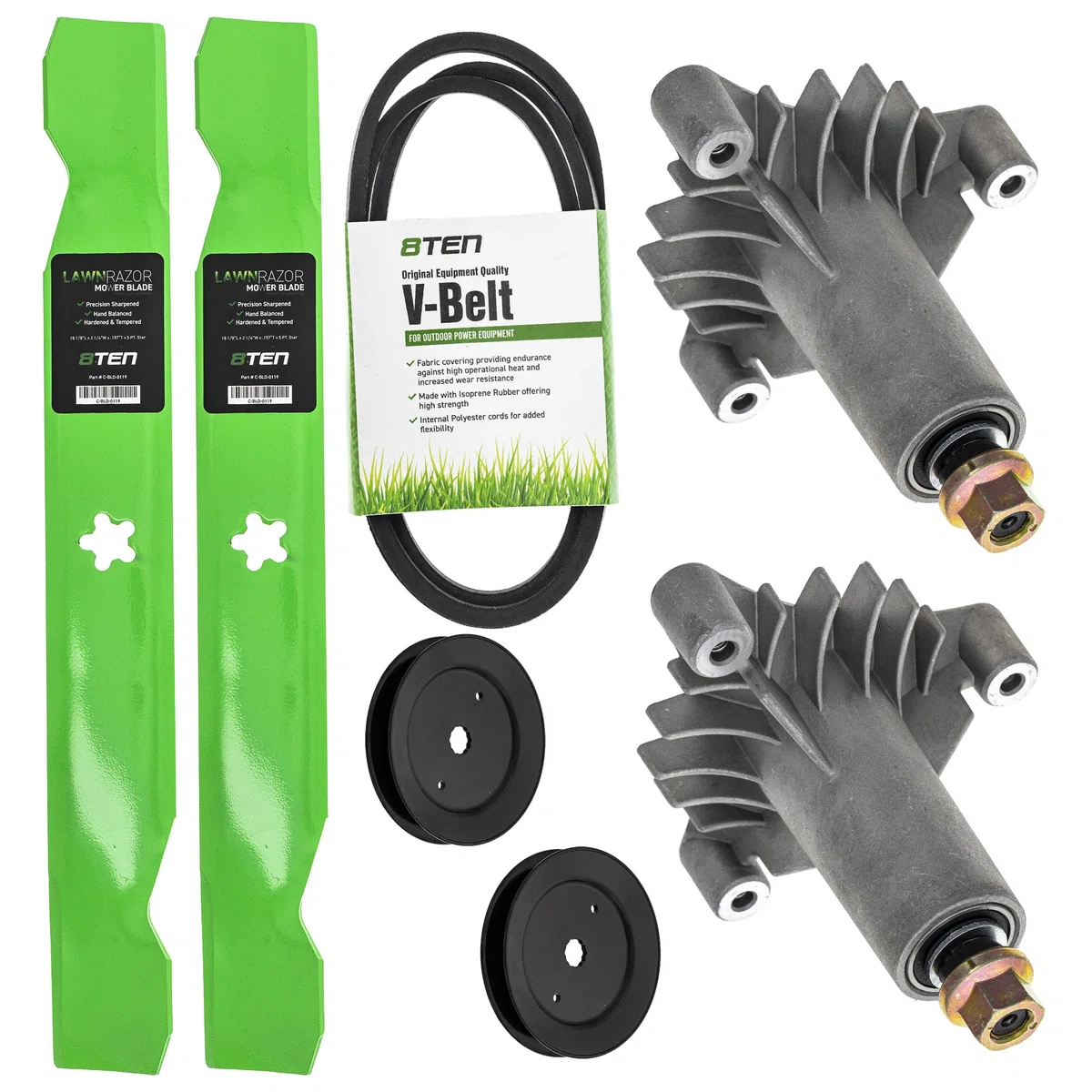Blade Spindle Belt Pulley Deck Kit For AYP Roper Husqvarna MK1010012