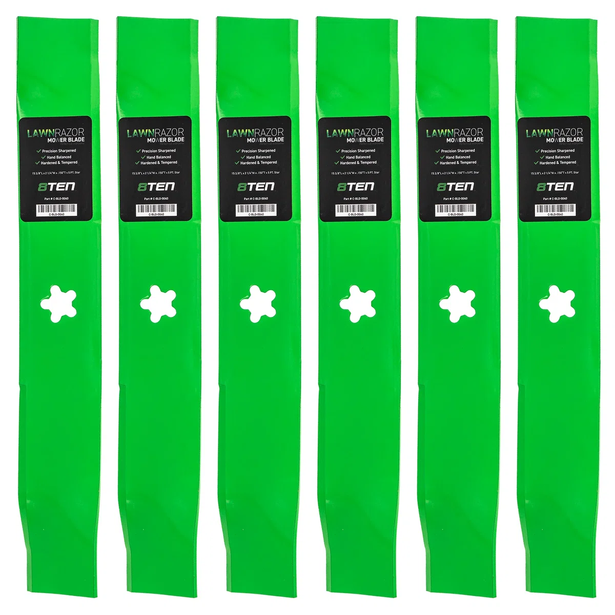 LawnRAZOR High Lift Blade For AYP Poulan Pro Husqvarna 170698 152443 176084 163819 145708 157033 | 6-PACK