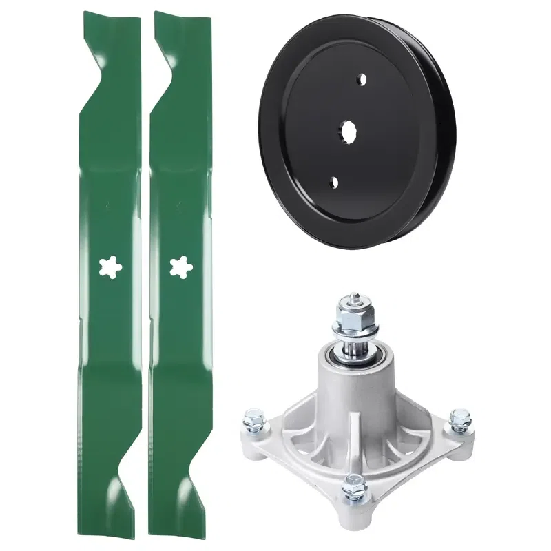 UDC Parts Mower Kit / Pulley 195945 + Spindle 532174356 + 2 Pack Blades 405380 / Fits Husqvarna RZ4219
