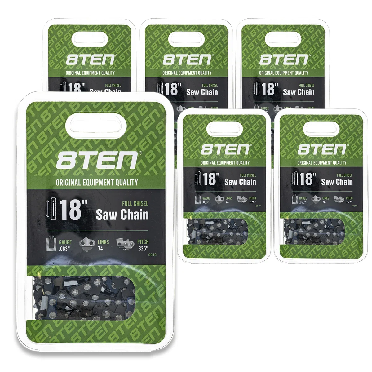 Chainsaw Chain 18 Inch .063 .325 74DL For Stihl Husqvarna Solo 591104274 501841774 H2874 36390050074 | 6-PACK