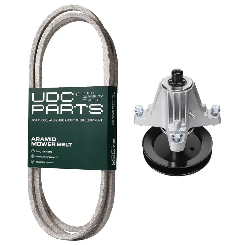 UDC Parts Mower Kit / Belt 754-04317 + Spindle 618-06980 / Fits Troy-Bilt Mustang 50 XP Mustang XP 50 Mustang XP 50 FAB Mustang Z50