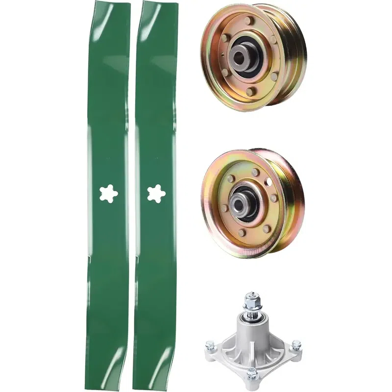 UDC Parts Mower Kit / Pulley 127783 + Pulley 173437 + Spindle 532174356 + 2 Pack Blades 134149 / Fits Jonsered LT2122A2