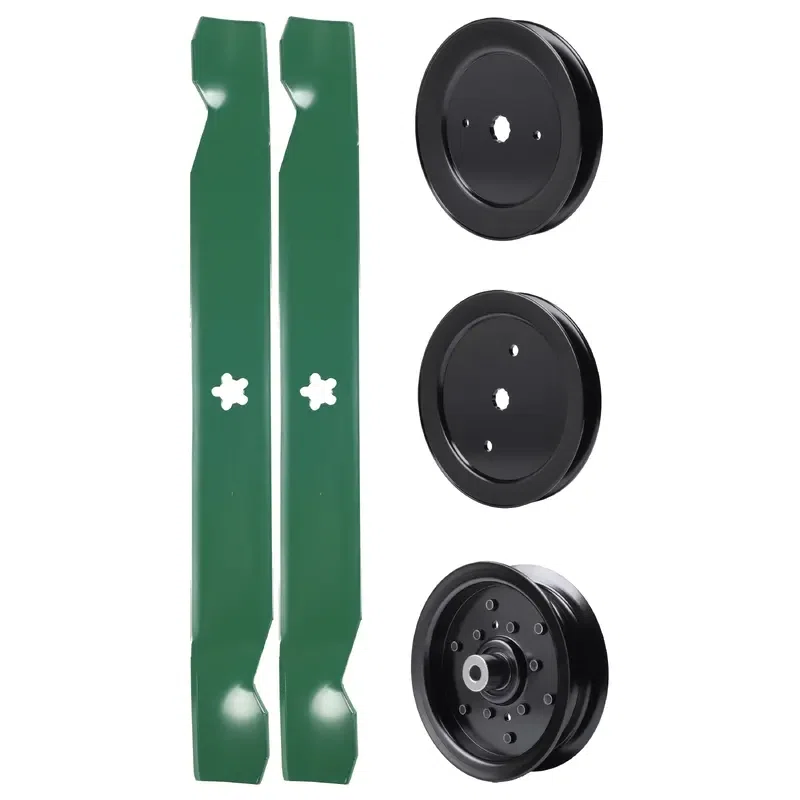 UDC Parts Mower Kit / Pulley 129861 + Pulley 195945 + Pulley 532196106 + 2 Pack Blades 138971 / Fits Husqvarna RZ4219