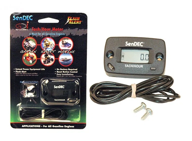 Sendec Hour Meter & Tachometer 806-100 records engine run time | SENDEC