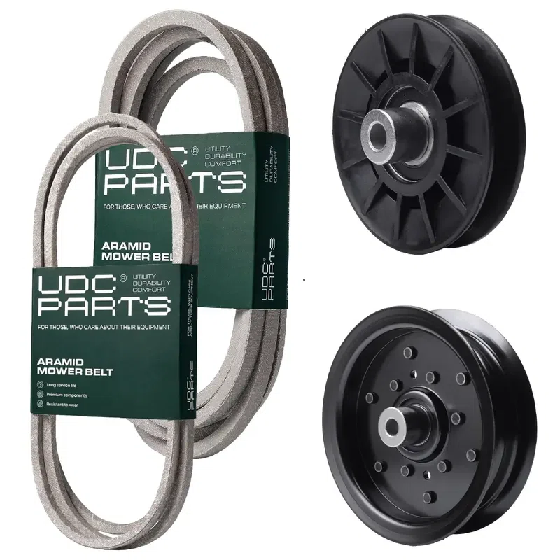 UDC Parts Mower Kit / Belt 197242 + Belt 197253 + Pulley 532194326 + Pulley 532196106 / Fits Poulan Pro PB20VA48 PP22VA48
