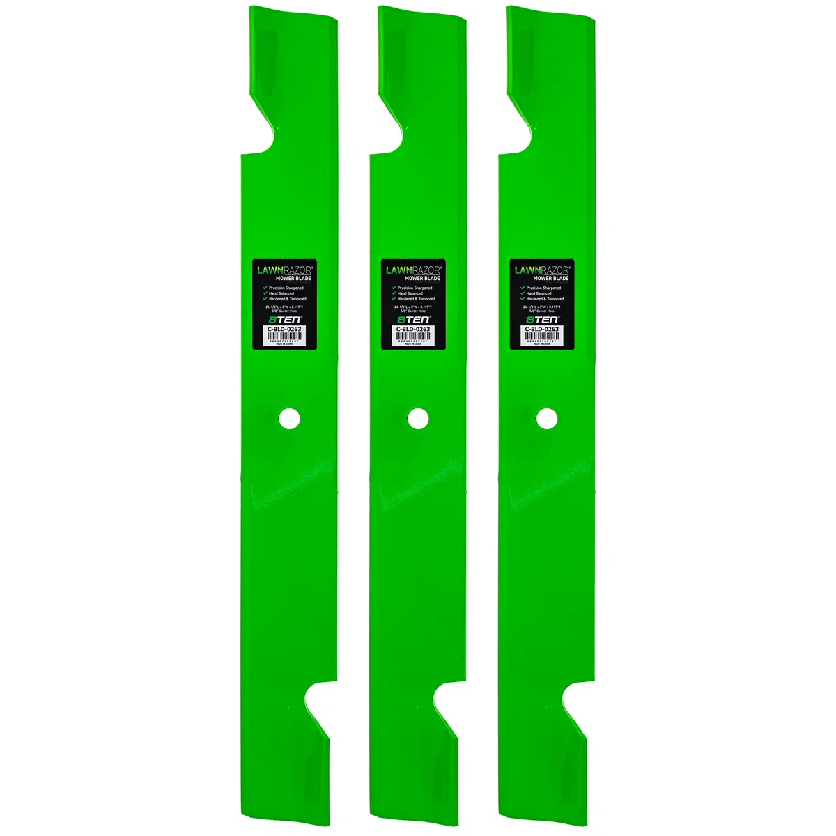LawnRAZOR Notched High Lift Blade For Exmark 103-2531 1-643006 103-2531-S | 3-PACK