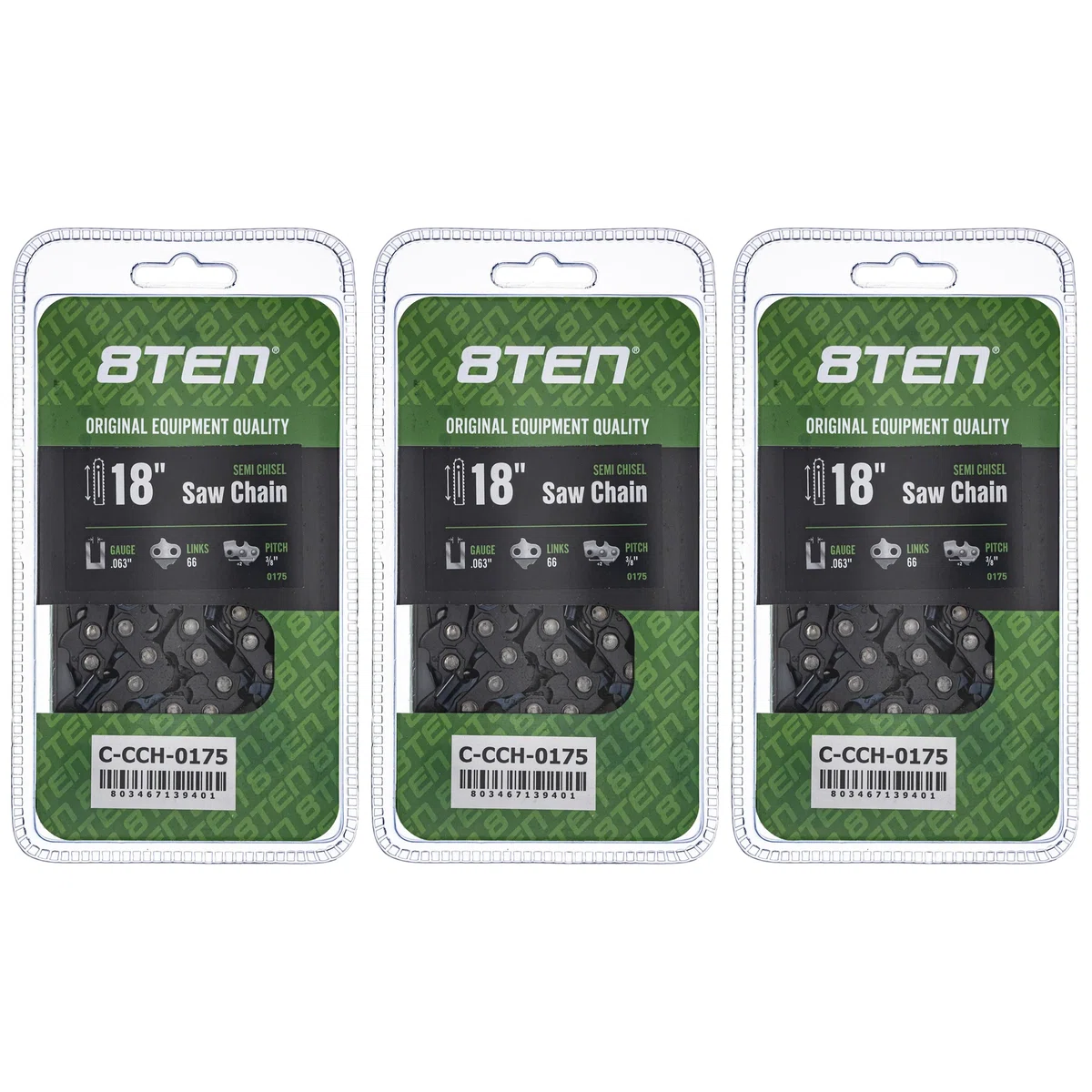 Chainsaw Chain 18 Inch .063 3/8 66DL For Stihl Solo Homelite | 3-PACK