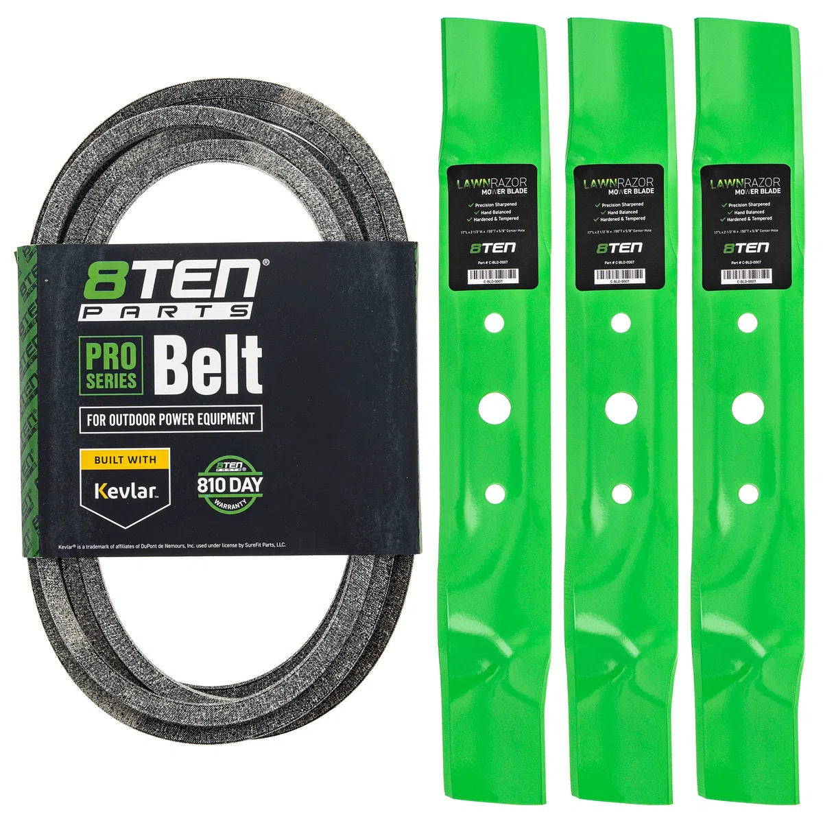Mower Blades & Deck Belt Kit For John Deere MK1007778
