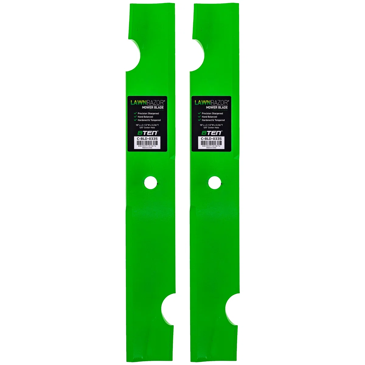 LawnRAZOR Blade for Bad Boy Revolt 038-3010-00 36 Inch Notched High Lift 2 Pack