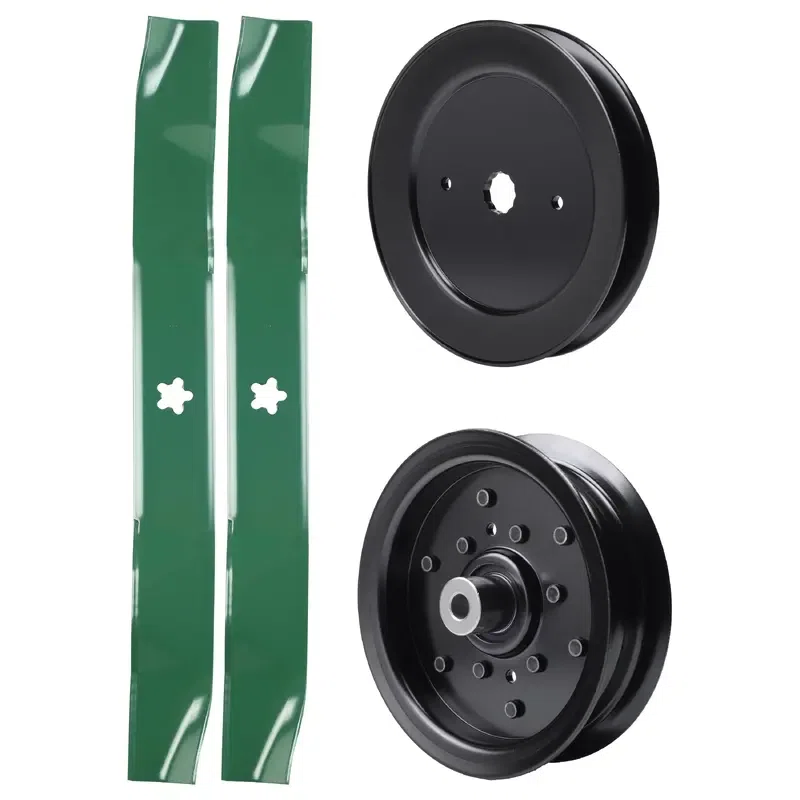 UDC Parts Mower Kit / Pulley 129861 + Pulley 532196106 + 2 Pack Blades 134149 / Fits RedMax YT1842