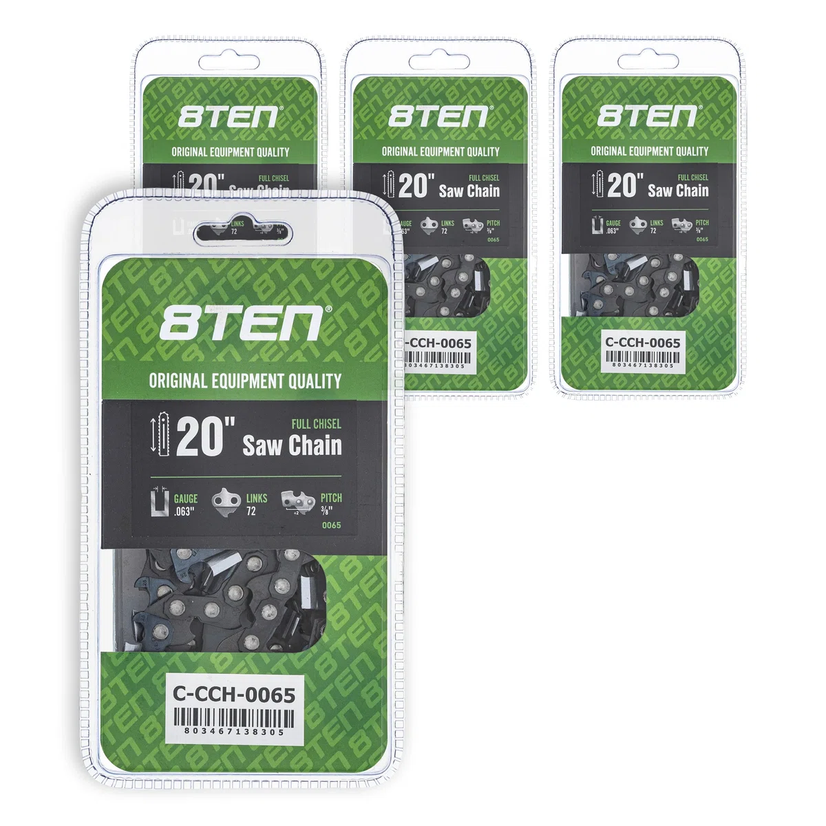 Chainsaw Chain 20 Inch .063 3/8 72DL For Stihl Dolmar Makita 75LPX072G 75EXL072G 36RS372E H50S72 | 4-PACK