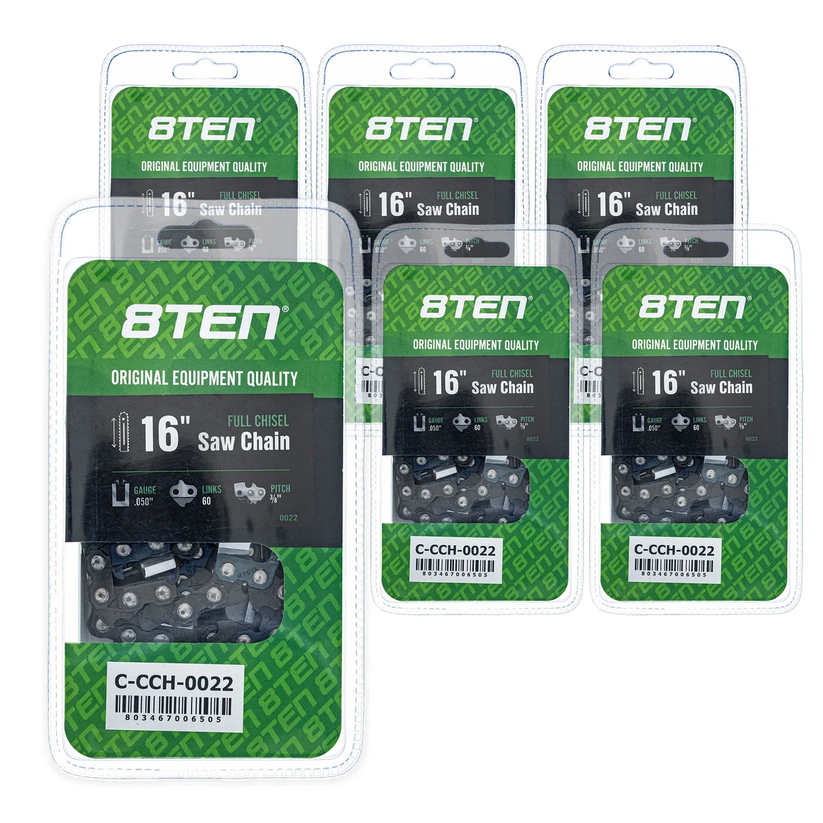 Chainsaw Chain 16 Inch .050 3/8 60DL For Stihl Solo Homelite 501842660 608100029 591129960 | 6-PACK