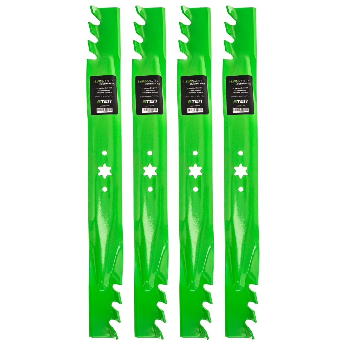 LawnRAZOR Toothed Blade For Troy-Bilt Cub Cadet Craftsman 942-04290 742-04290 742-04244 942-04244 | 4-PACK