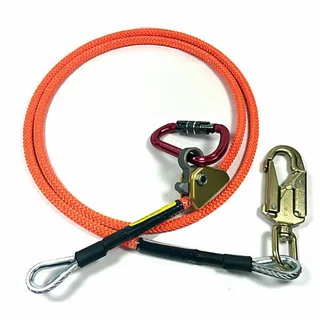 75242 - 10' Steel Wire Core Lanyard (Flipline) 5/8" Kit - Spyder