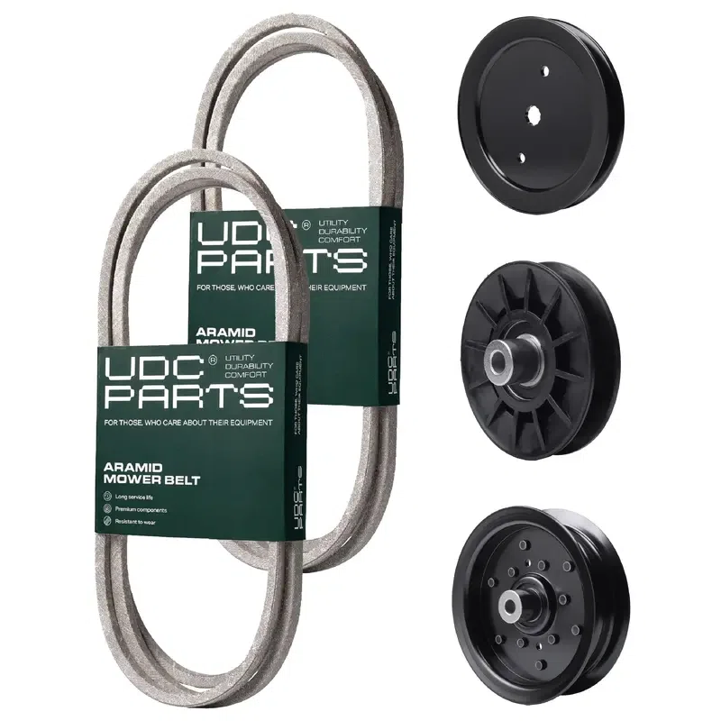 UDC Parts Mower Kit / Belt 194346 + Belt 138255 + Pulley 195945 + Pulley 532194326 + Pulley 532196106 / Fits Jonsered LT2216
