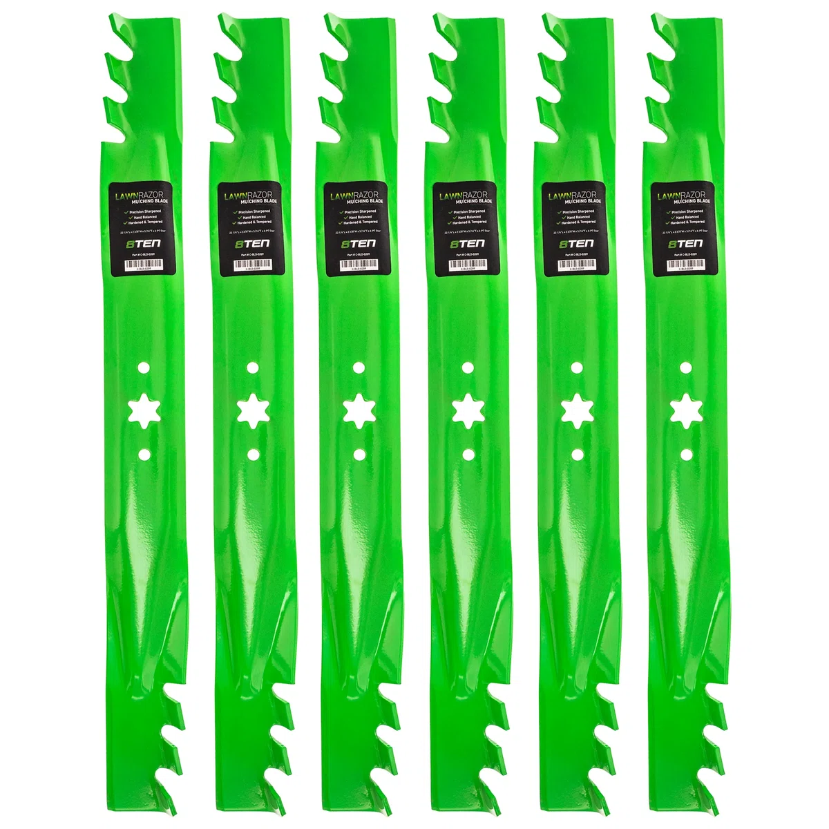 LawnRAZOR Toothed Blade For Troy-Bilt Cub Cadet Craftsman 942-04290 742-04290 742-04244 942-04244 | 6-PACK