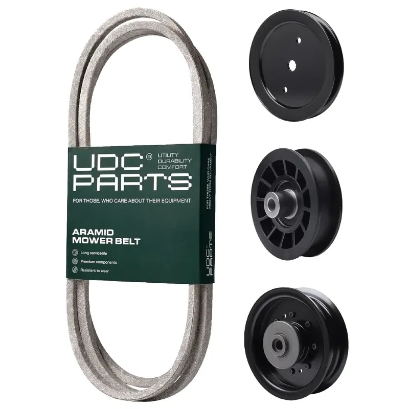 UDC Parts Mower Kit / Belt 130969 + Pulley 195945 + Pulley 532194327 + Pulley 532196104 / Fits Husqvarna TS343