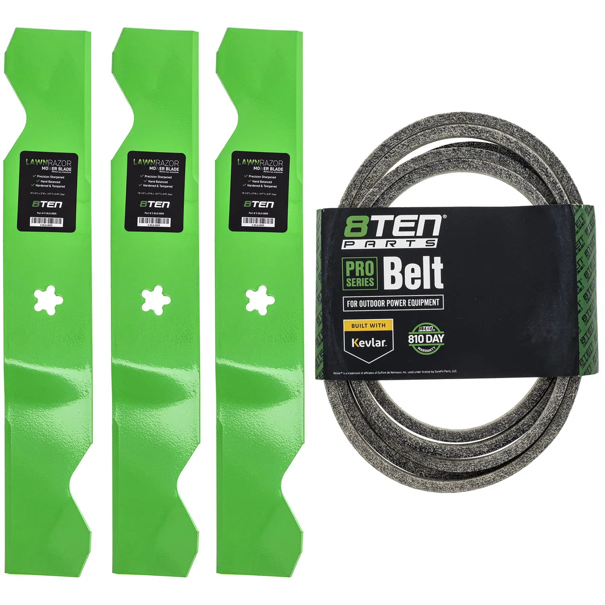 Mower Blades & Deck Belt Kit For Husqvarna Poulan Pro Ariens MK1007801