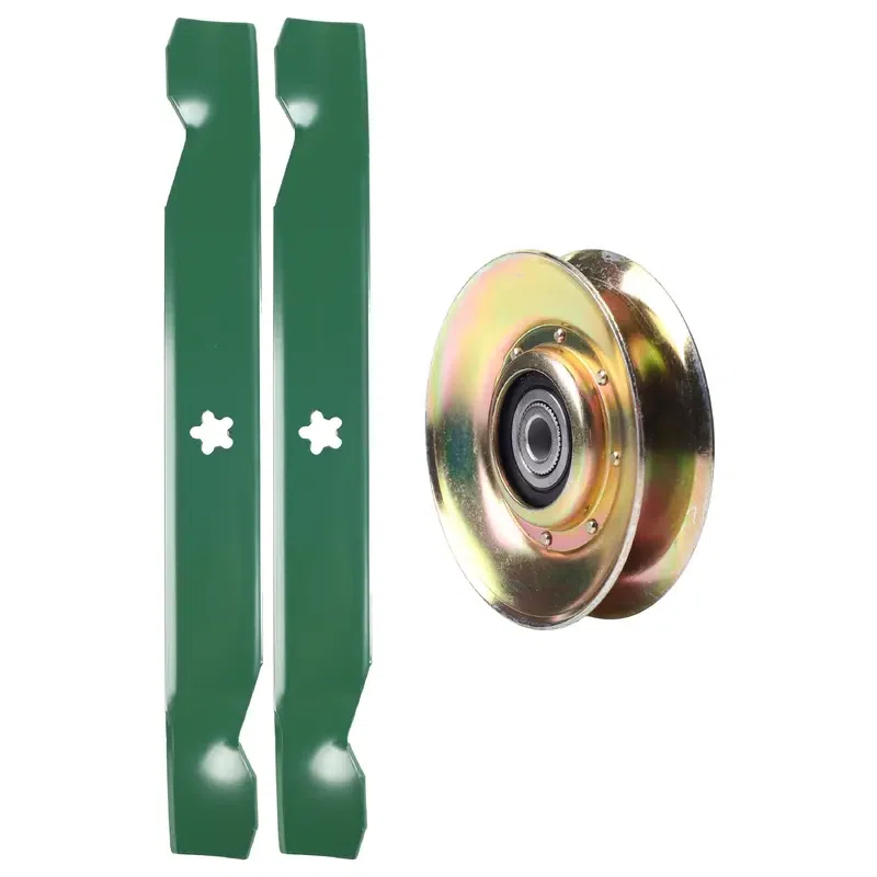 UDC Parts Mower Kit / Pulley 127783 + 2 Pack Blades 138497 / Fits Weed Eater 259720 259721 259722 259723 259724 960180001 HD12538A HD12538B HD12538C HD12538D HD12538E HD12538F HD12538G HD12538H
