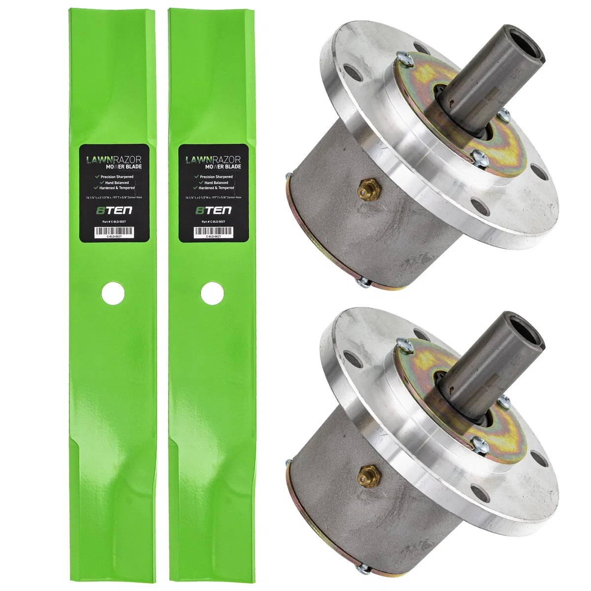 Deck Spindle Notched High Lift Blade Kit For Gravely Ariens Great Dane MK1001888