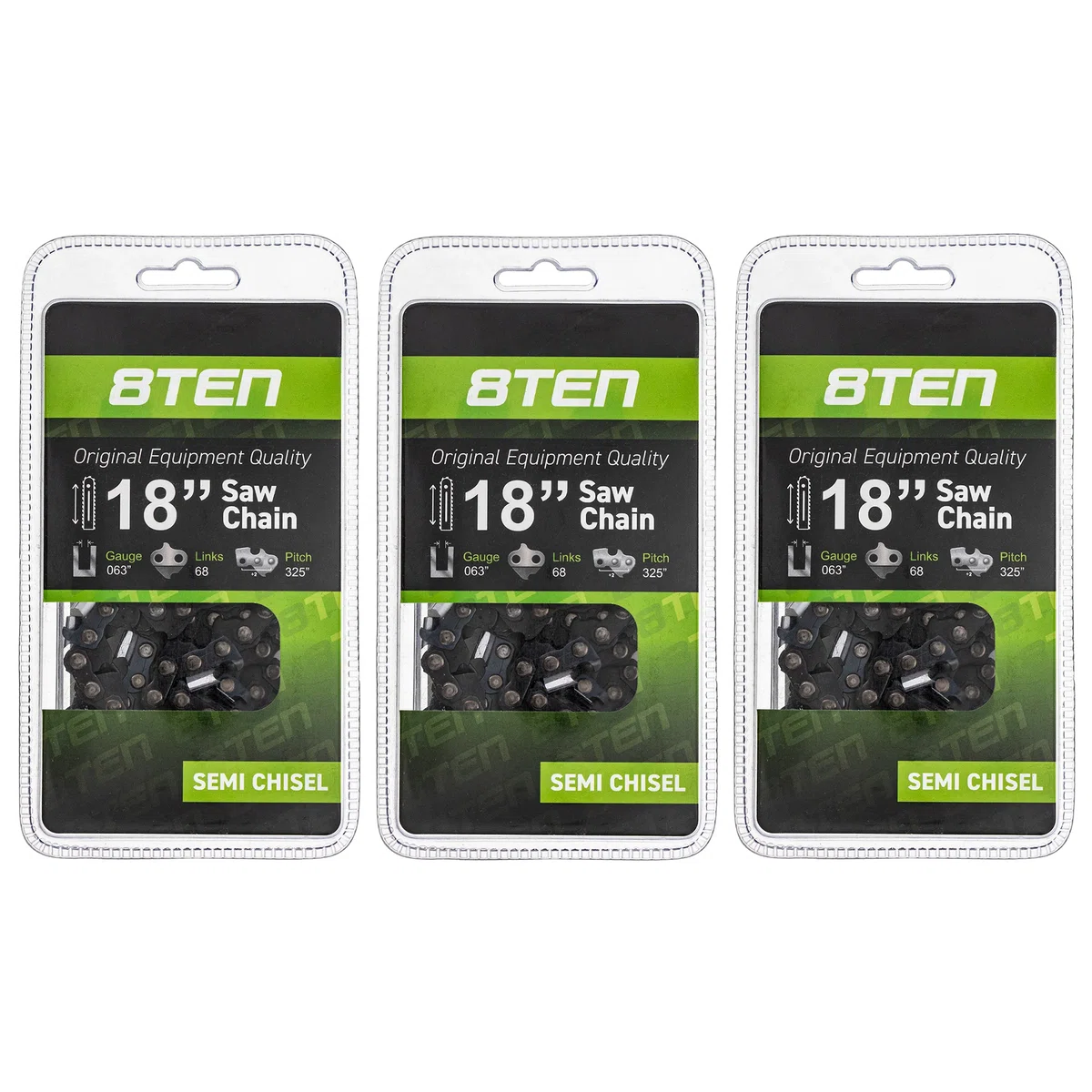 Chainsaw Chain 18 Inch .063 .325 68DL For Stihl Homelite 36390050068 26RS68 26RS68E 501841768 | 3-PACK