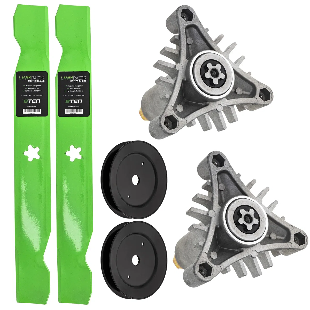 Blade Spindle Pulley Deck Kit For AYP Husqvarna Roper MK1009901
