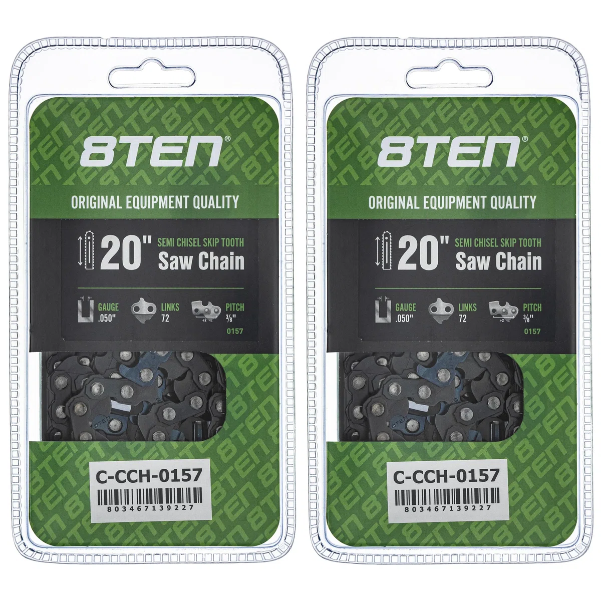 Chainsaw Chain 20 Inch .050 3/8 72DL For Stihl Husqvarna Solo 591132372 501846572 585550072 | 2-PACK