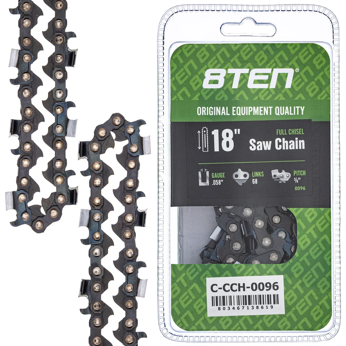 Chainsaw Chain 18 Inch .058 3/8 68DL For Partner Solo Homelite 73EXL068G 73LGX068G 591143468