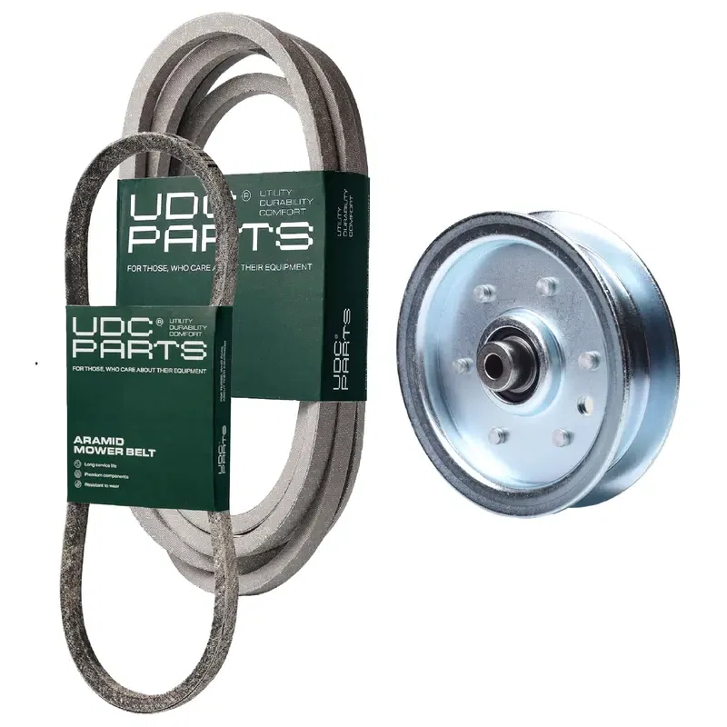 UDC Parts Mower Kit / Belt 754-04033 + Belt 754-0468 + Pulley 756-1229 / Fits Huskee 608G 608H