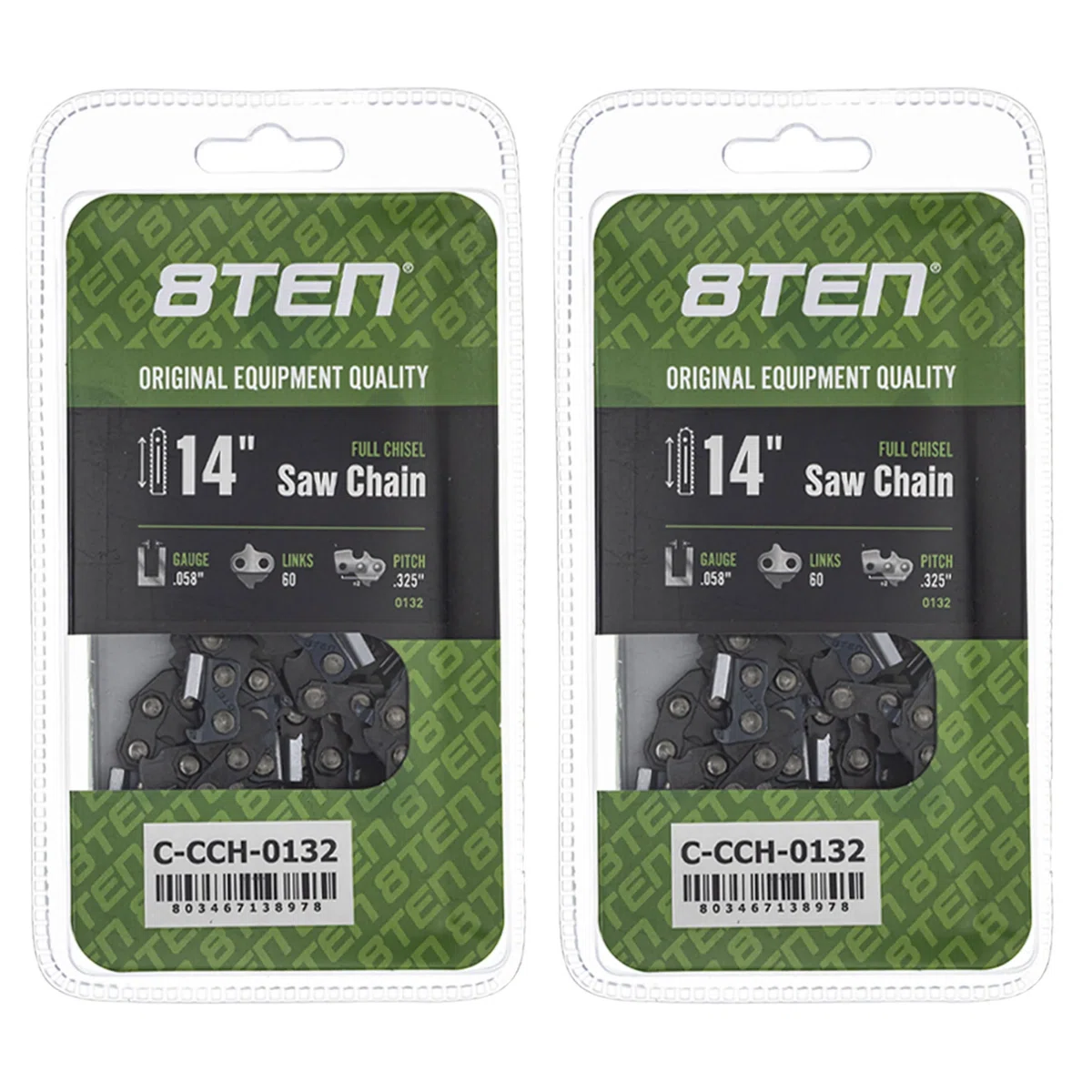 Chainsaw Chain 14 Inch .058 .325 60DL For Blue Max Yard Dog | 2-PACK