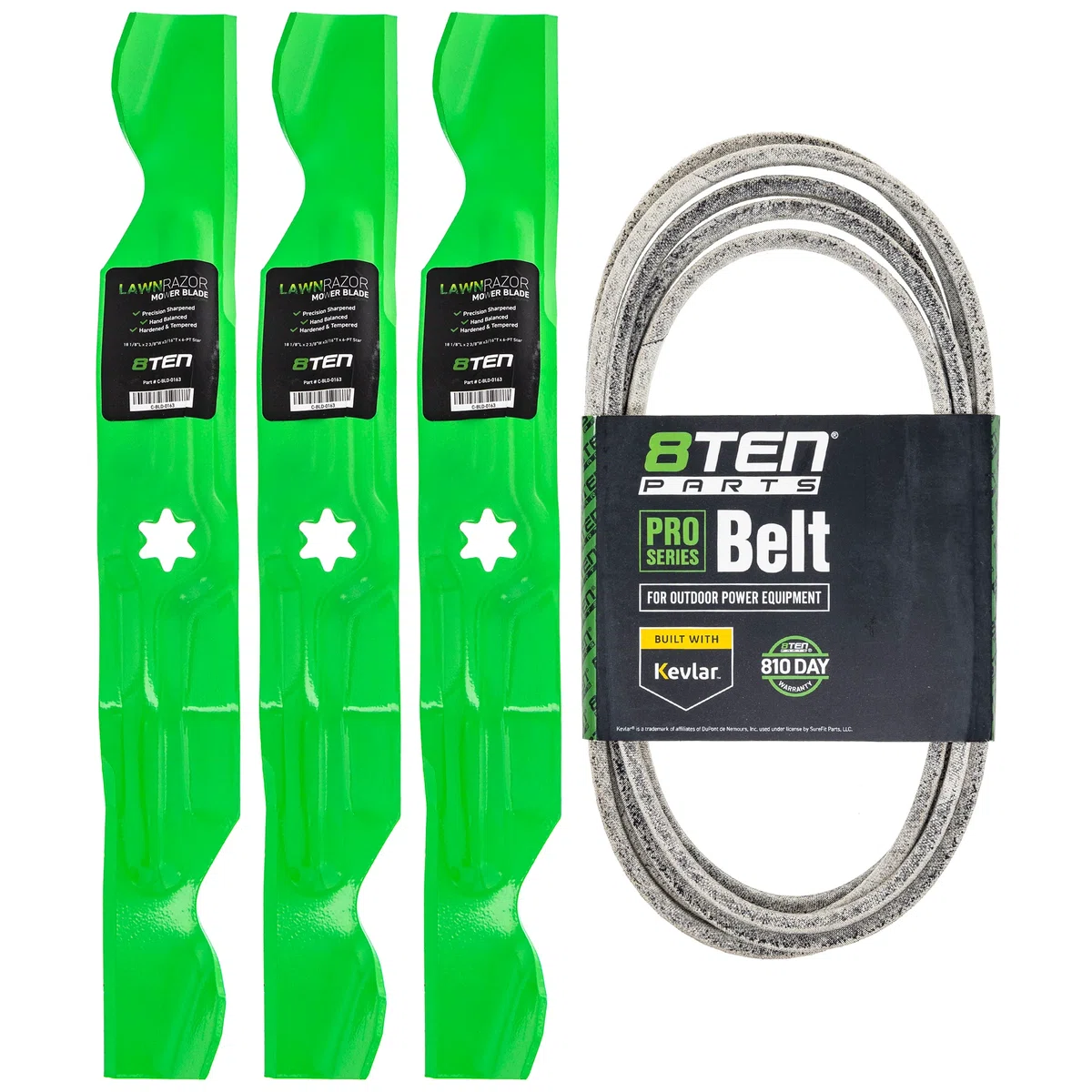 Mower Blades & Deck Belt Kit For Cub Cadet Craftsman Columbia MK1007765