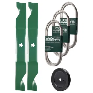 UDC Parts Mower Kit / Belt 130969 + Belt 140218 + Belt 144200 + Pulley 129861 / Fits Husqvarna YTH150 YTH180