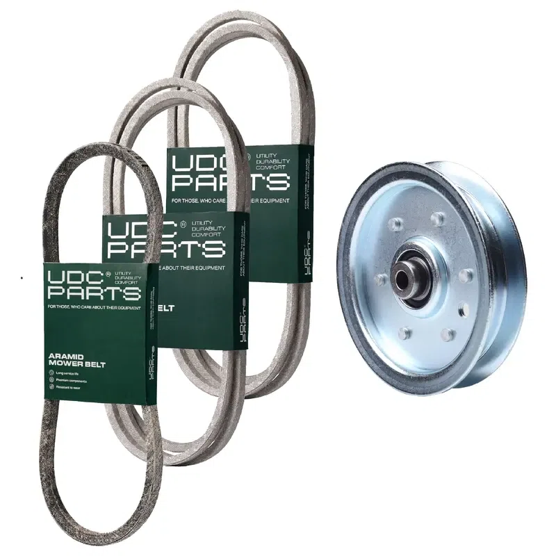 UDC Parts Mower Kit / Belt 754-0467 + Belt 754-0468 + Belt 754-0497 + Pulley 756-1229 / Fits Huskee 608G 608H