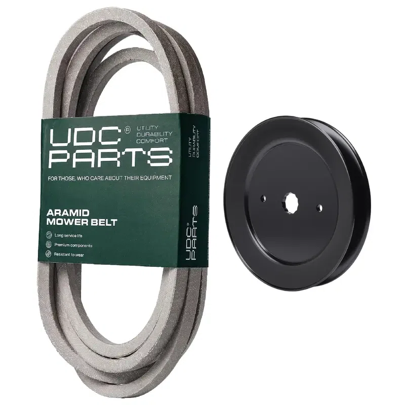UDC Parts Mower Kit / Belt 196103 + Pulley 129861 / Fits Jonsered 2754GTHI LGT54 LT2227A2