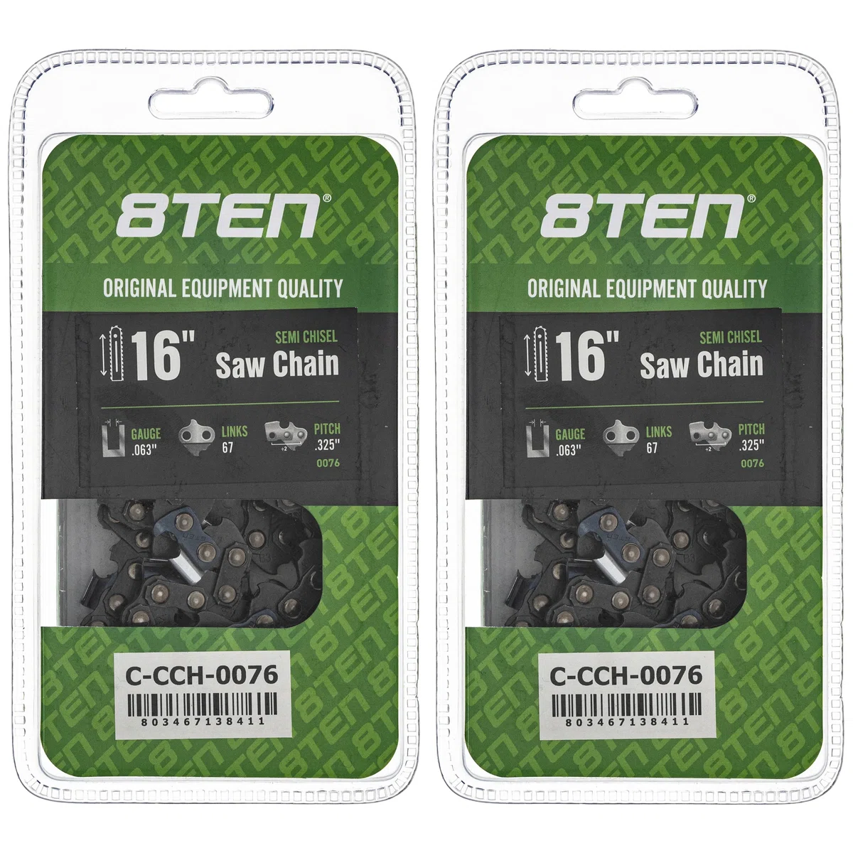 Chainsaw Chain 16 Inch .063 .325 67DL For Stihl Solo Homelite 22LPX067G 22BPX067G 22LGX067G | 2-PACK