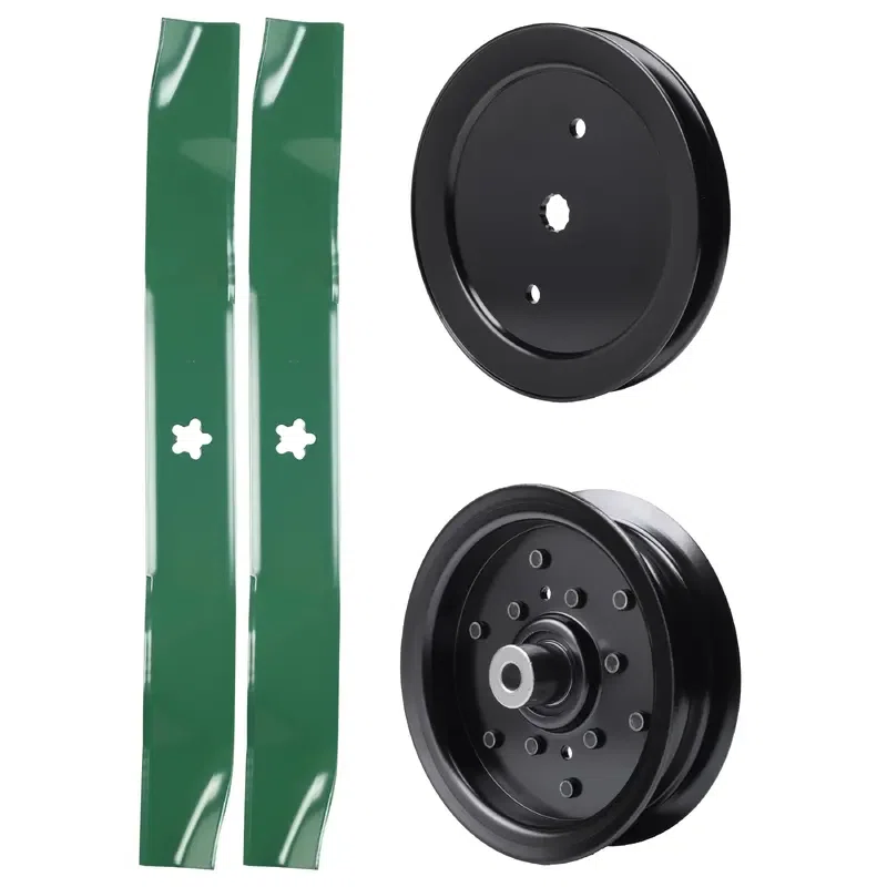 UDC Parts Mower Kit / Pulley 532195945 + Pulley 532196106 + 2 Pack Blades 134149 / Fits Weed Eater W17542H