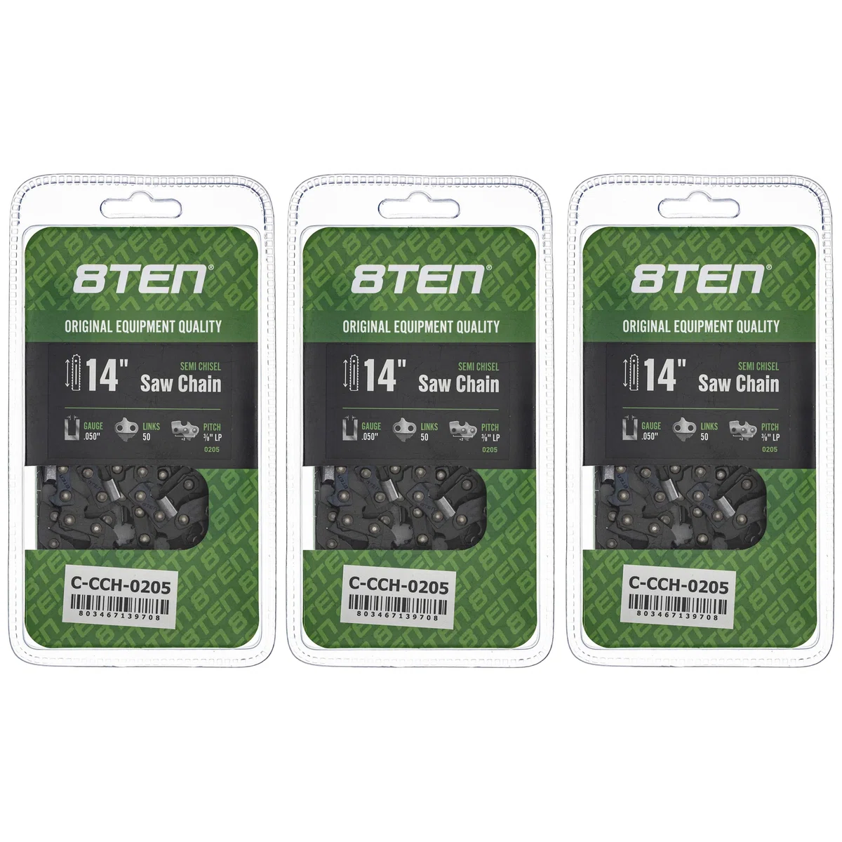 Chainsaw Chain 14 Inch .050 3/8 LP 50DL For Stihl Homelite Oleo Mac 91VXL050G 91PXL050G 91PX050G | 3-PACK
