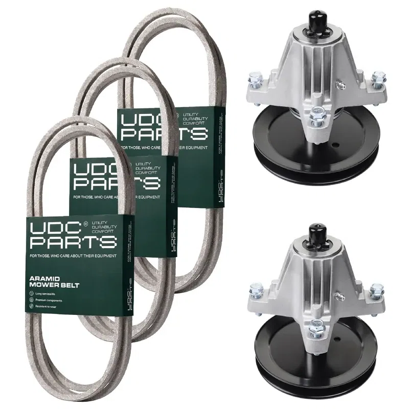 UDC Parts Mower Kit / Belt 754-04060 + Belt 754-04249 + Belt 754-05027A + Spindle 618-06976 + Spindle 918-06991 / Fits Troy-Bilt TB42