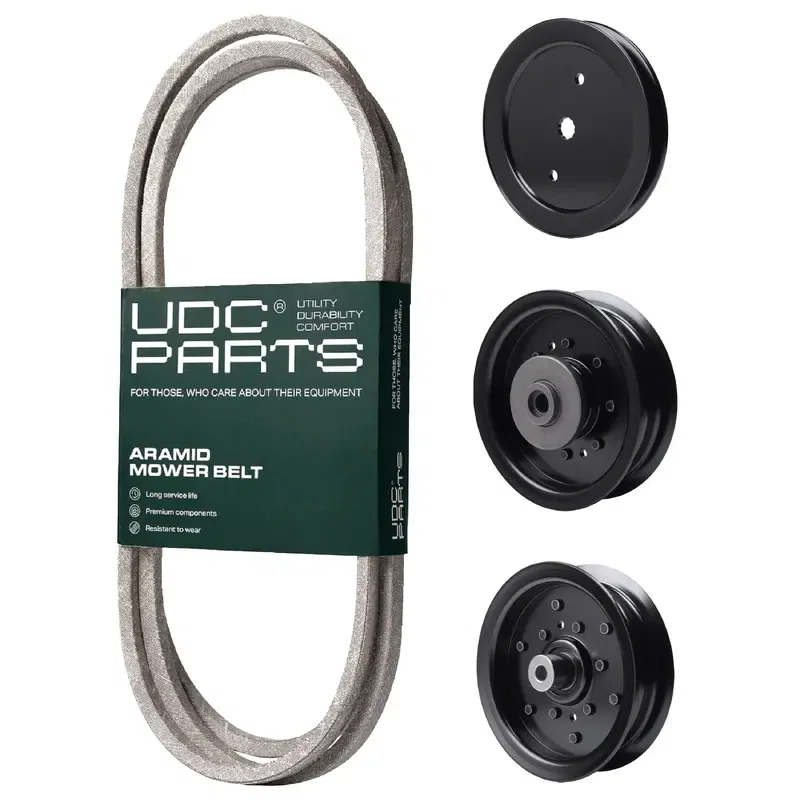 UDC Parts Mower Kit / Belt 130969 + Pulley 195945 + Pulley 532196104 + Pulley 532196106 / Fits Husqvarna YTH23V42