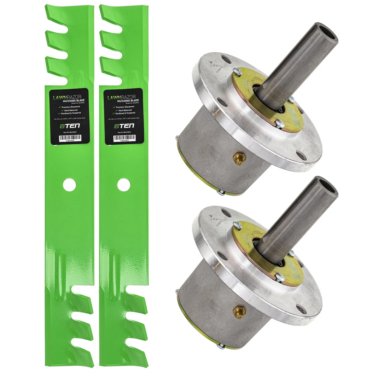 Deck Spindles & Mulching Blades Kit For John Deere MK1002083