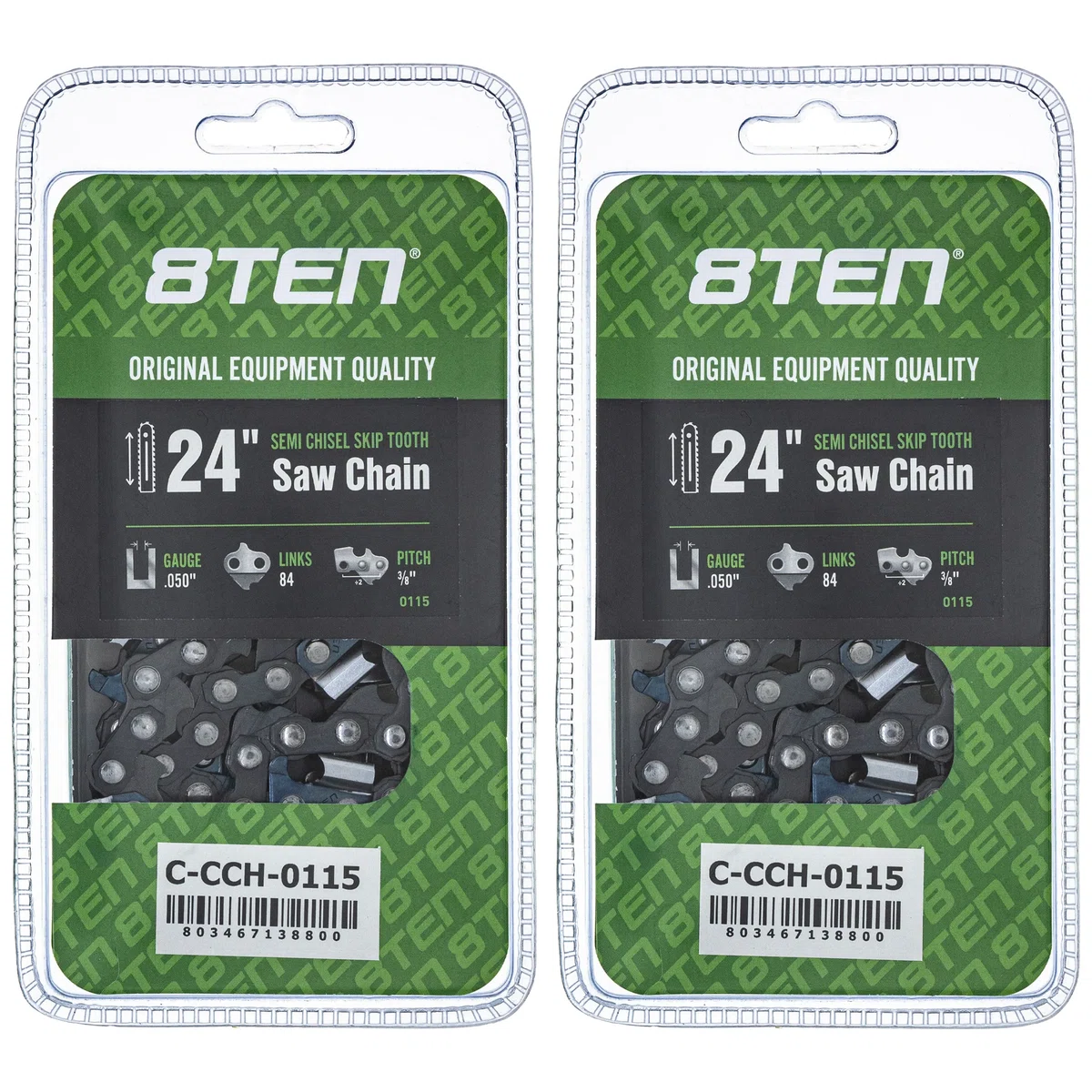 Chainsaw Chain 24 Inch .050 3/8 84DL For Stihl Echo Solo 501842584 585550084 72LPX84CQ 501842784 | 2-PACK