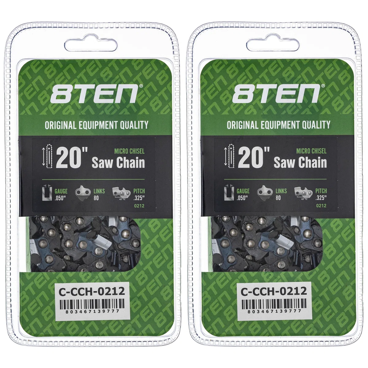 Chainsaw Chain 20 Inch .050 .325 80DL For Echo Makita 501840880 591095780 20LPX080G 501840680 | 2-PACK