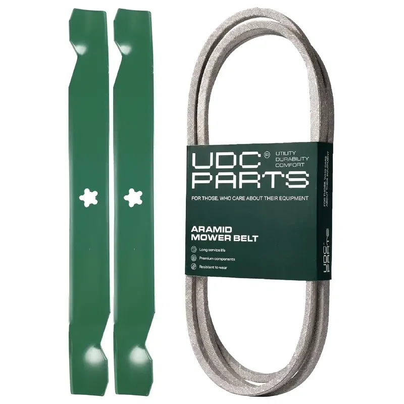 UDC Parts Mower Kit / Belt 144959 + 2 Pack Blades 138971 / Fits Agway AG17542STA AG17542STB AG185H42STA AG22H42STA