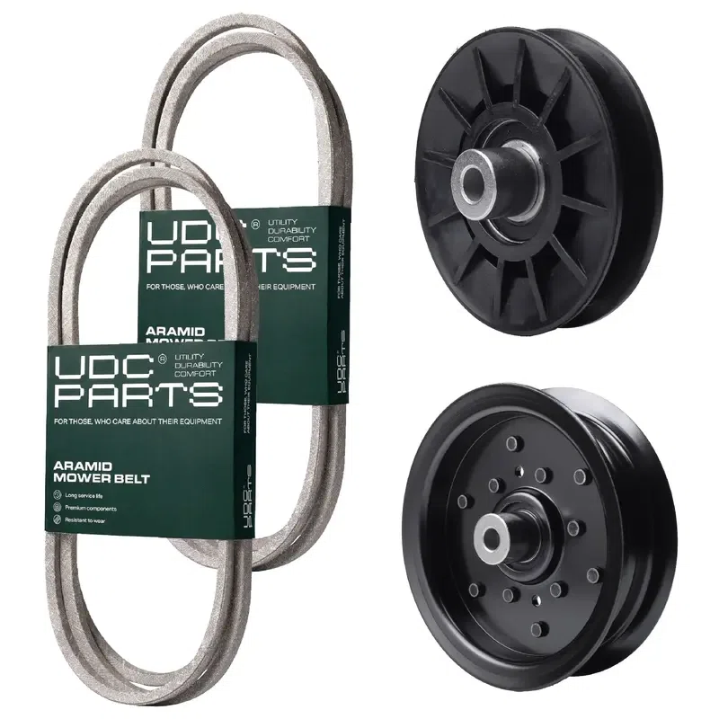 UDC Parts Mower Kit / Belt 130969 + Belt 138255 + Pulley 532194326 + Pulley 532196106 / Fits Jonsered LT2217A