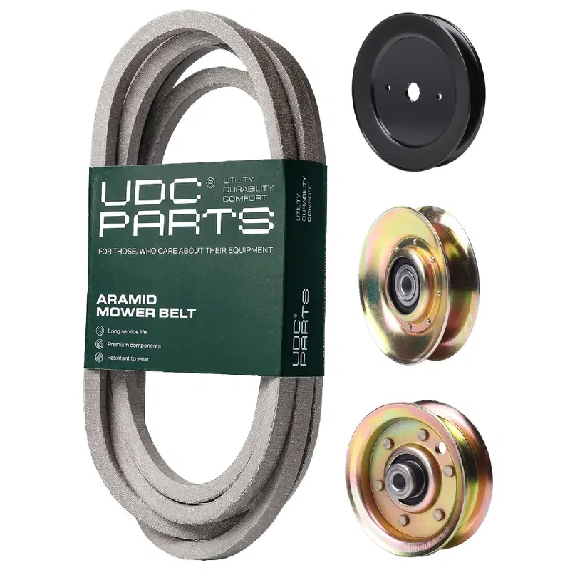 UDC Parts Mower Kit / Belt 539109243 + Pulley 127783 + Pulley 129861 + Pulley 173437 / Fits Husqvarna LTH1542