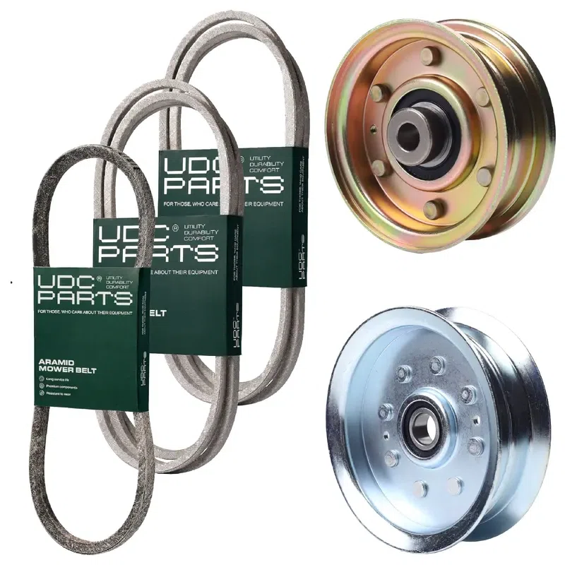 UDC Parts Mower Kit / Belt 754-04060 + Belt 754-0468 + Belt 754-0497 + Pulley 756-04224 + Pulley GY20629 / Fits Troy-Bilt Bronco