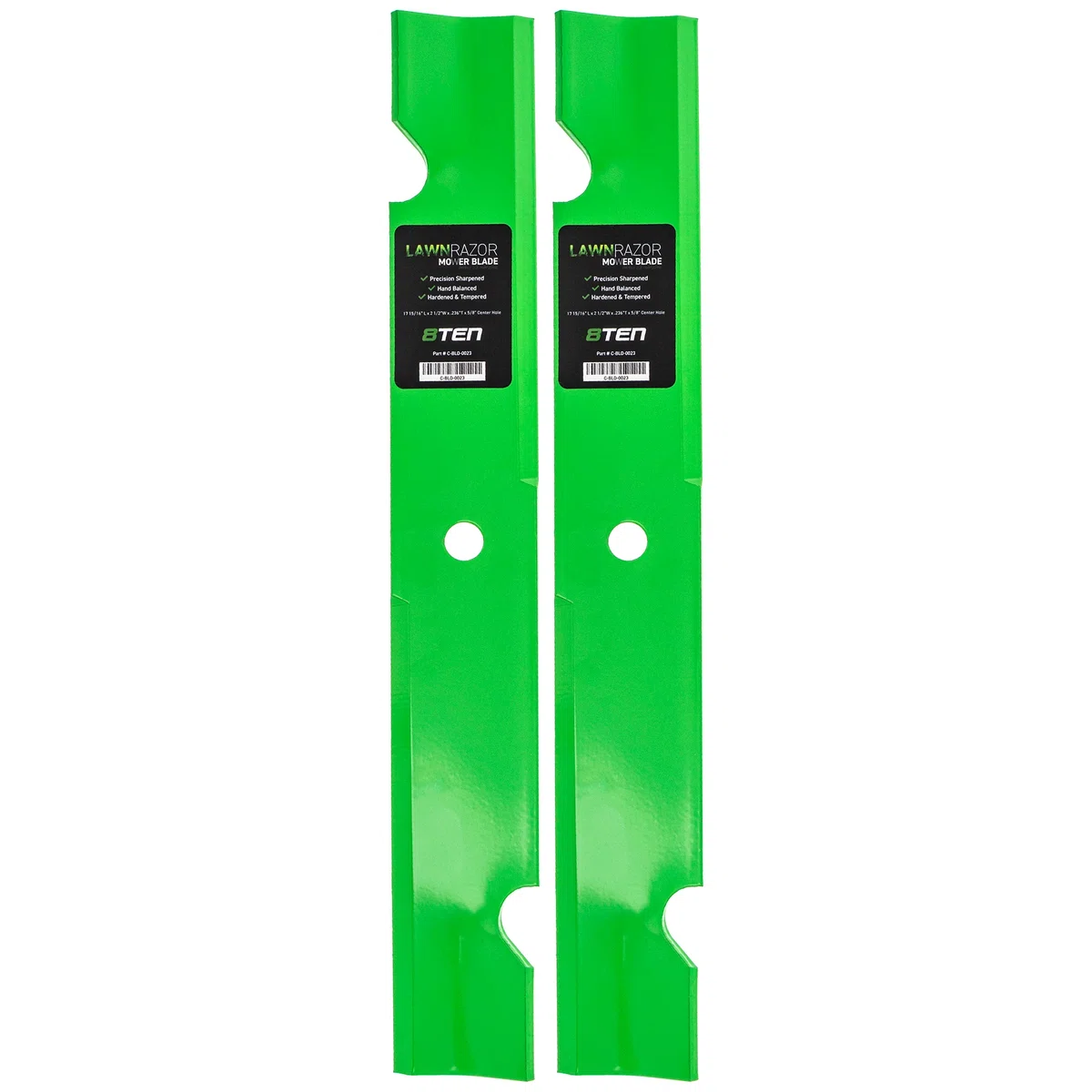 LawnRAZOR Notched Medium Lift Blade For Husqvarna Toro Bad Boy WM132022 112111-02 038-3000-00 32022A | 2-PACK