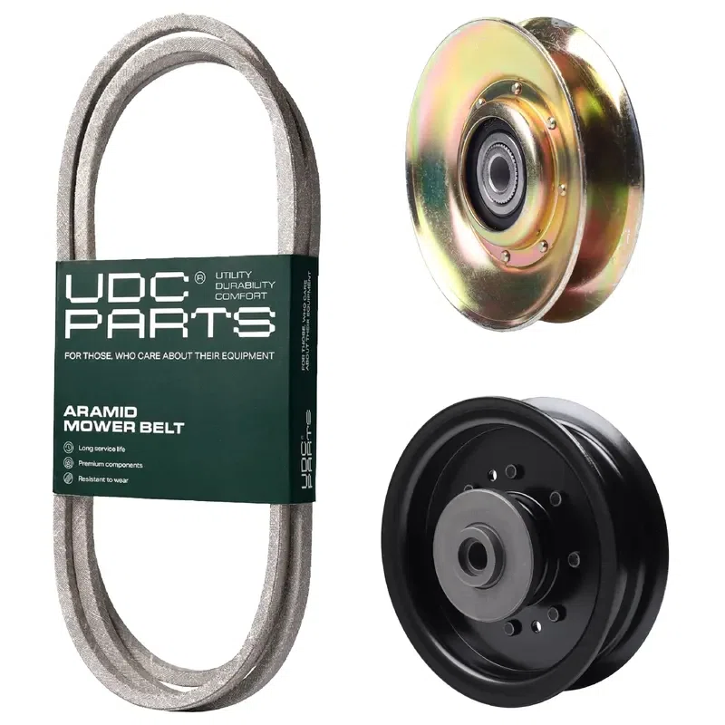 UDC Parts Mower Kit / Belt 138255 + Pulley 127783 + Pulley 532196104 / Fits Husqvarna LT1597