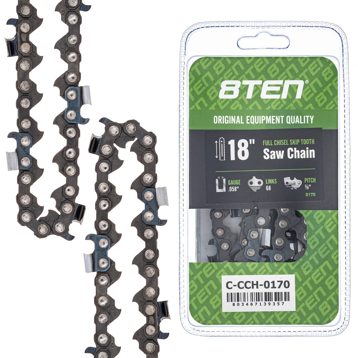 Chainsaw Chain 18 Inch .058 3/8 68DL For Partner Homelite 73EXL068G 73LGX068G 591143468 581626968
