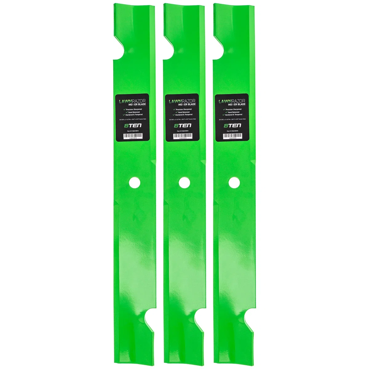 LawnRAZOR Notched High Lift Blade For Husqvarna Ferris Ferris 1520842 5020842 112111-03 112243-03 | 3-PACK